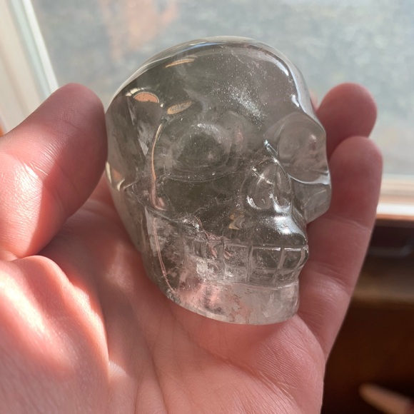 Garden Quartz Skull Carving - Picture 7 of 13